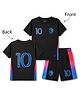 Pine Active Knit Half Raglan Sleeves Printed T-Shirt & Shorts Set