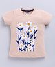 Kidcity Cotton Knit Half Sleeves Floral Printed Top - Light Pink