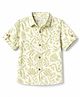 JASH KIDS Cotton Woven Printed Half Sleeves Shirt Olive Green 3-4 Years