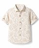JASH KIDS Cotton Woven Printed Half Sleeves Shirt Khaki 12-13 Years