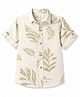 JASH KIDS Cotton Woven Shirts Half Sleeves Printed Olive Green 12-13 Years