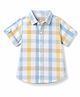 JASH KIDS Cotton Woven Checks Shirt Half Sleeves Lemon/Light Yellow 2-3 Years