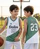 Pine Active Sleeveless Knit Sports T-Shirt with Front & Back Print -  White & Green