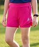 Pine Active Knit High Stretch Knee Length Solid Shorts With Tights - Pink