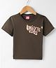 Wingsfield Half Sleeves Typography Printed Top - Green