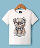 Wingsfield Half Sleeves Teddy Bear Printed Tee - Cream