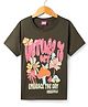 Wingsfield Half Sleeves Floral & Mushroom Printed Tee - Green