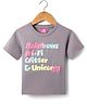 Wingsfield Half Sleeves Typography Printed Tee - Grey