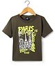 Wingsfield Half Sleeves Paris Theme Printed Tee - Green