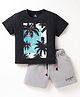 Wingsfield Half Sleeves Tropical Theme Printed Tee & Shorts Set - Multi Colour