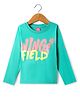 Wingsfield Full Sleeves Brand Name Printed Top - Green