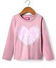Wingsfield Full Sleeves Heart Printed Top - Clay