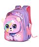 Beauty Girls Height 18 Inches School Bag 32 Litres & Water Resistant With Hotshot Furry Cat Print - Purple