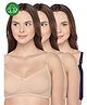 Inner Sense Organic Cotton Knit Pack of 3 Solid Non Padded Maternity Bras - Beige & Navy Blue