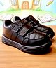 Binos Solid Velcro Closure Shoes - Black