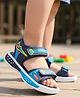Binos Colour Blocked Velcro Closure Sandals - Sky Blue