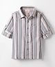 Rikidoos Cotton Woven Full Sleeves Striped Shirt - Grey