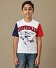 Kidsville Cotton Knit DC Comics Featuring Half Sleeves Superman Printed Tee - White & Red