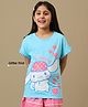 Kidsville Cotton Knit Cinnamorole Featuring Half Sleeves Character Printed Tee - Blue