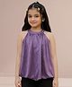 Lil' Drama Knit Sleeveless Glitter Embellished Balloon Top - Mauve