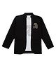 Charchit Cotton Blend Woven Full Sleeves Horse Embellished Jacket With Tee - Black