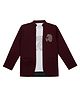 Charchit Cotton Blend Woven Full Sleeves Horse Embellished Jacket With Tee - Maroon