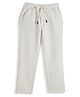 CAVIO Cotton Blend Woven Solid Pants - Cream