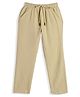 CAVIO Cotton Blend Woven Solid Pants - Khaki