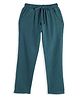 CAVIO Cotton Blend Woven Solid Pants - Turquoise Blue