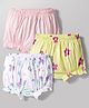 Babyhug 100% Cotton Knit Bloomers With Floral Print Pack of 3 - Multicolor