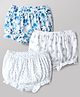 Babyhug 100% Cotton Single Jersey Knit Bloomers With Floral & Polka Dots Print Pack of 3 - Multicolor