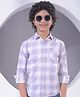 CRIMSOUNE CLUB Cotton Woven Full Sleeves Checked Shirt - Purple