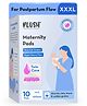 Plush Maternity Pads 100% Cotton Twin Core, Super Absorbent Postpartum Pads 410mm Pack of 10 - XXXL