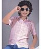 CRIMSOUNE CLUB Cotton Woven Half Sleeves Checked Shirt - Pink