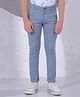 CRIMSOUNE CLUB Cotton Woven Checked Pants - Blue
