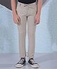 CRIMSOUNE CLUB Cotton Woven Solid Trousers - Beige