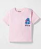 Bonfino Disney Single Jersey Knit Half Sleeves T-Shirt With Lilo N Stitch Front & Back Graphics - Light Pink