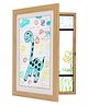 House of Quirk Kids Art Frame Front Opening Changeable Display Children Artwork Home & Office - Brown