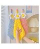 House of Quirk Hand Towels with Hanging Loop Soft & Absorbent Kitchen Towels Flower Design Hanging Towels for Bathroom Hand & Bath Use Pack of 3 - Multicolor