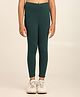 Robinbosky Cotton Elastane Knit Solid Leggings - Bottle Green