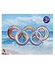 COMERCIO Glitter Swim Ring, Kids Inflatable Swim Float, Kids Swimming Ring, Fun Swimming Toys - Multicolor