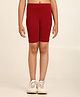 Robinbosky Cotton Elastane Knit Solid Short Tights  - Maroon