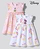 Bonfino Disney Single Jersey Knit Half Sleeves Frocks With Minnie & Friends Graphics Pack of 2 - Multicolor