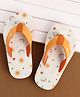 Cute Walk by Babyhug Slip On Rainbow Printed Flip Flop - Orange & White