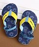 Cute Walk by Babyhug Back Strap Closure Flip Flops with star Print - Navy Blue