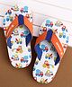 Cute Walk by Babyhug Slip On Flip Flops with Vehicle Print - Orange