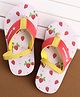 Cute Walk by Babyhug Back Strap Closure Flip Flops with Strawberry Print - Pink