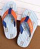 Cute Walk by Babyhug Flip Flops with Teddy Print - Orange