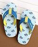 Cute Walk by Babyhug Flip Flops with Whale Print - Blue