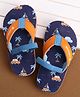 Cute Walk by Babyhug Back Strap Closure Flip Flops with Nautical Theme Print - Navy Blue